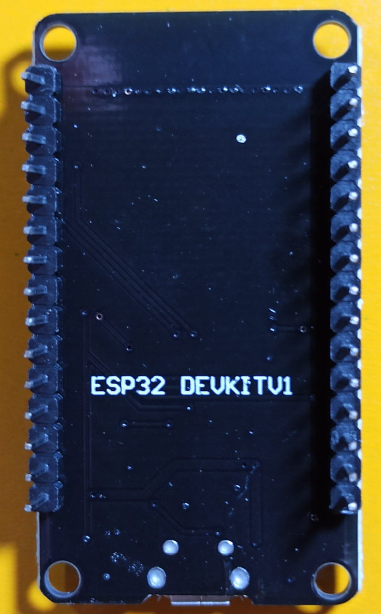 Parte trasera de la ESP32 DEVKITV1